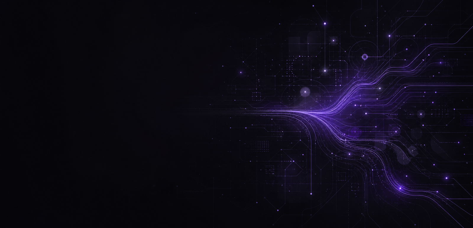 Abstract visualization of complex systems flowing into clear, connected digital experiences